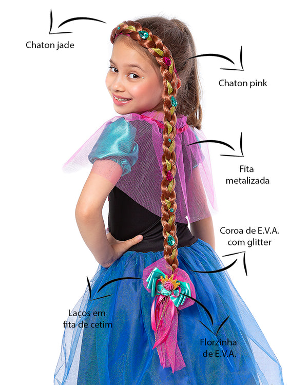 Tiara Trança Princesa Zoe Infantil