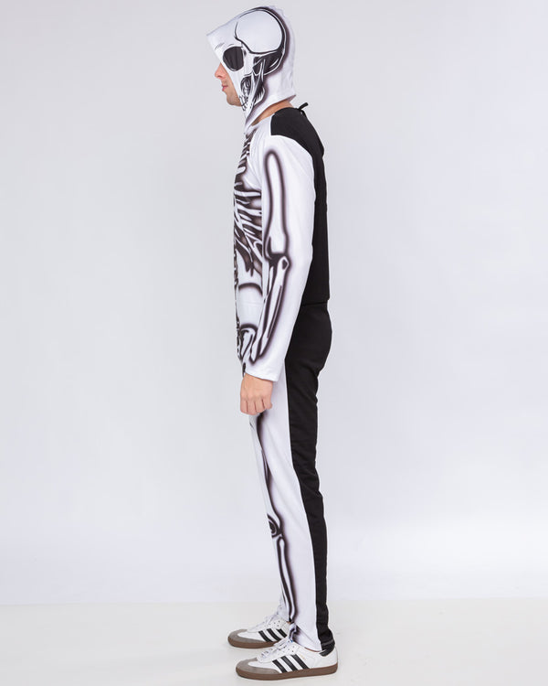 Fantasia Esqueleto Branco Luxo Adulto Masculino