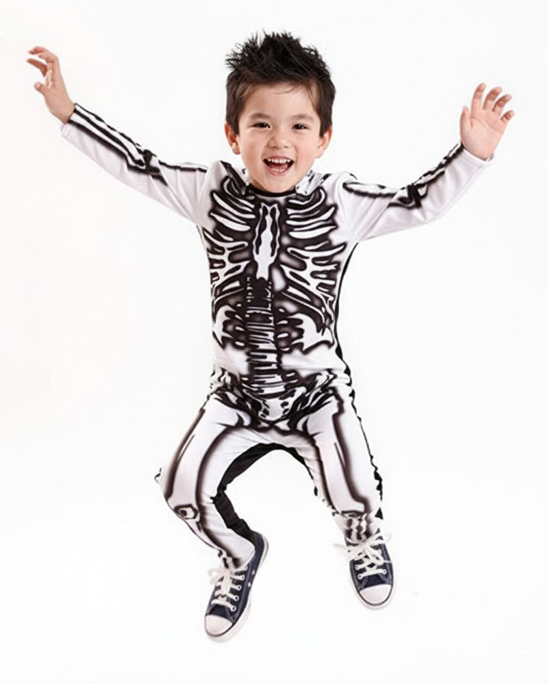 Macacão Esqueleto Lee Infantil Zumbi Caveira Halloween