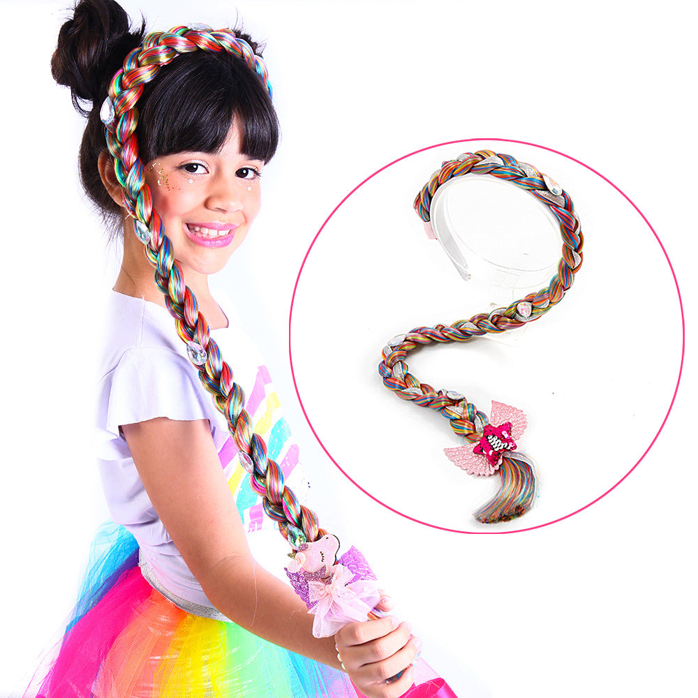 Tiara Trança Unicornio Infantil