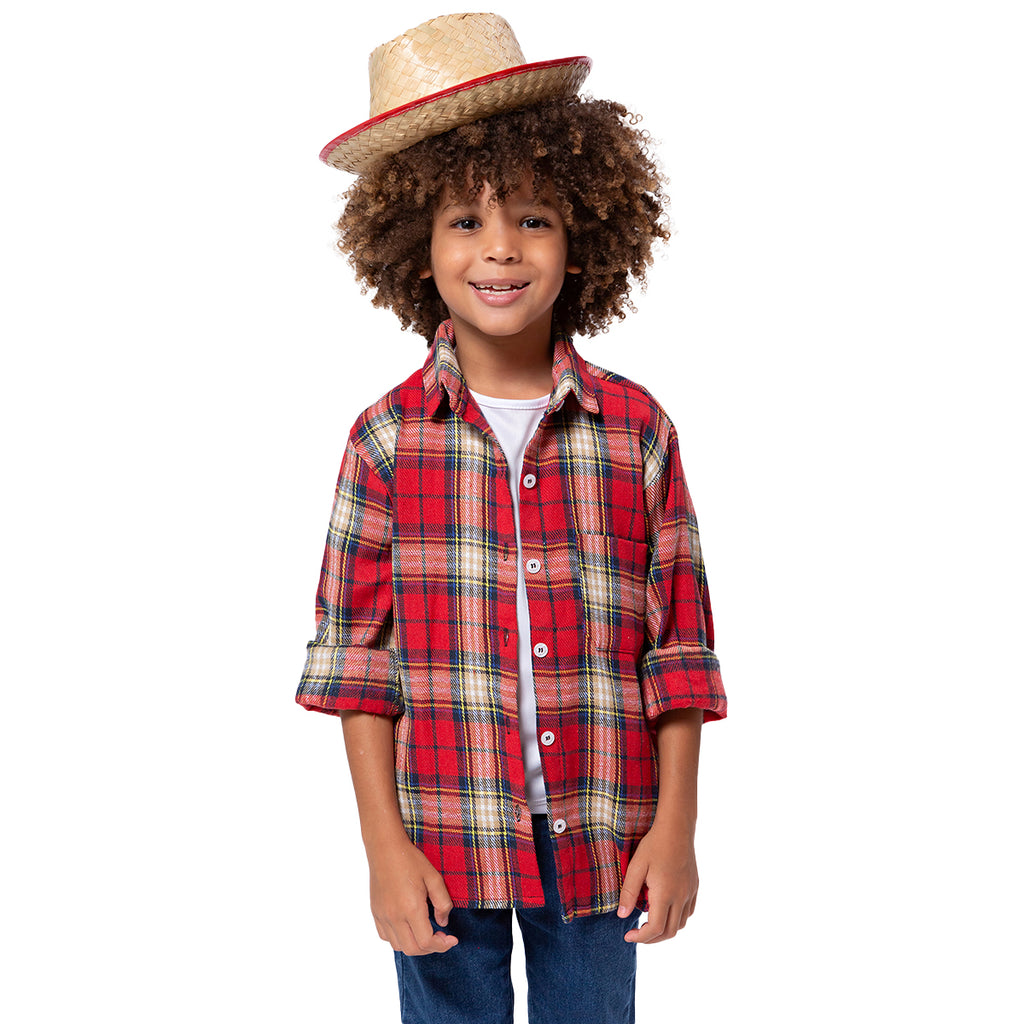 Camisa Xadrez Flanelada Vermelho