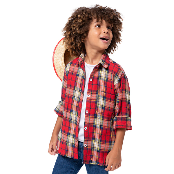 Camisa Xadrez Flanelada Vermelho