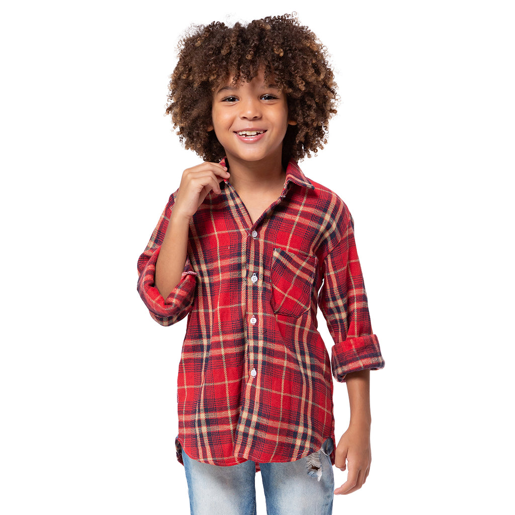 Camisa Xadrez Flanelada Vermelho