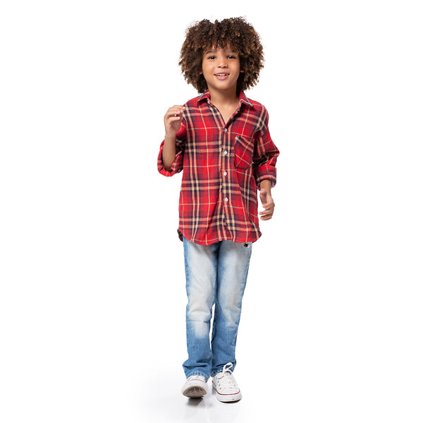Camisa Xadrez Flanelada Vermelho