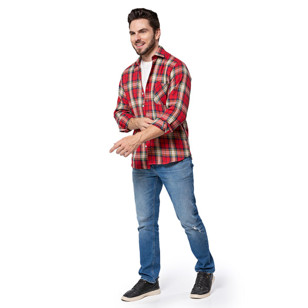 Camisa Xadrez Flanelada Vermelho