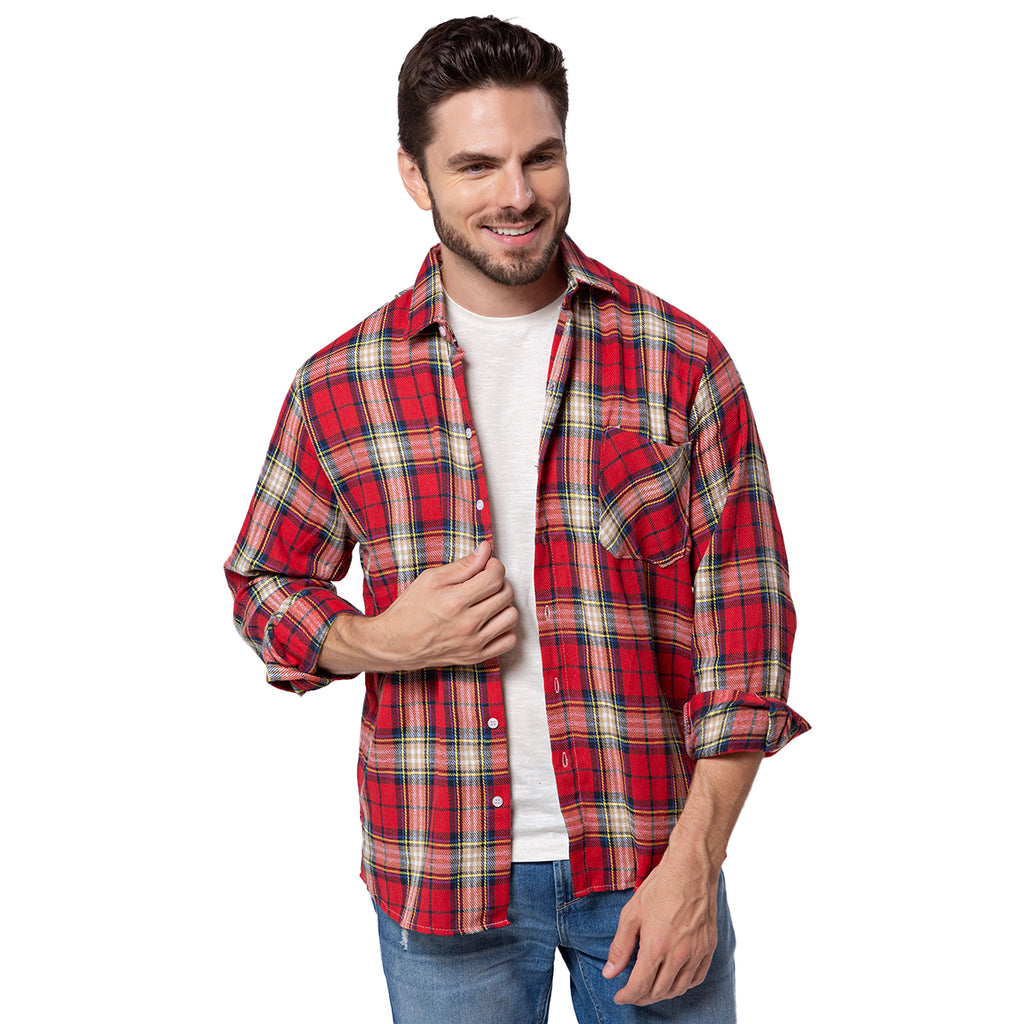Camisa Xadrez Flanelada Vermelho