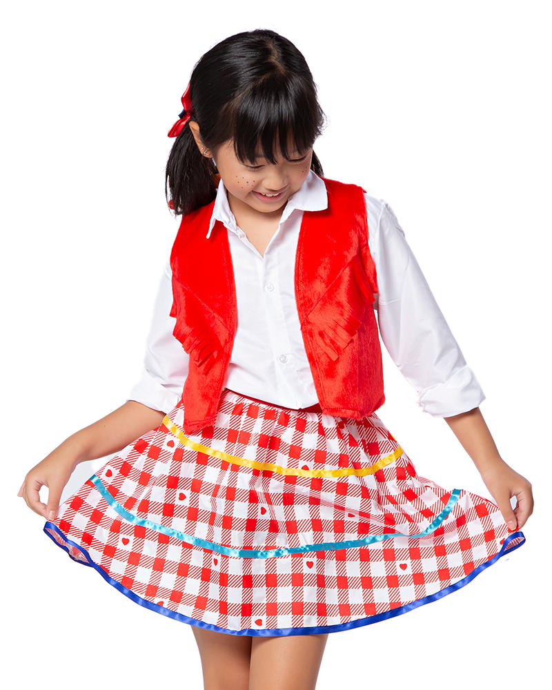 Colete Infantil Country Vermelho – Estilo Festa Junina