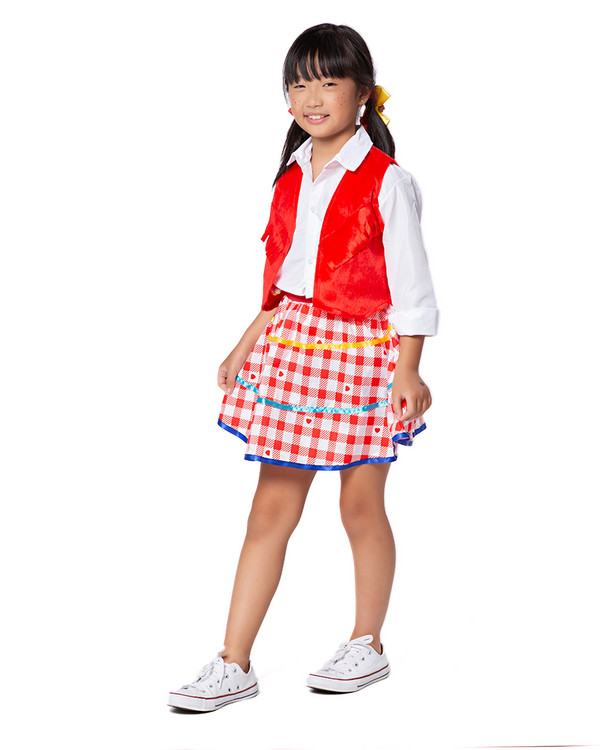 Colete Infantil Country Vermelho – Estilo Festa Junina