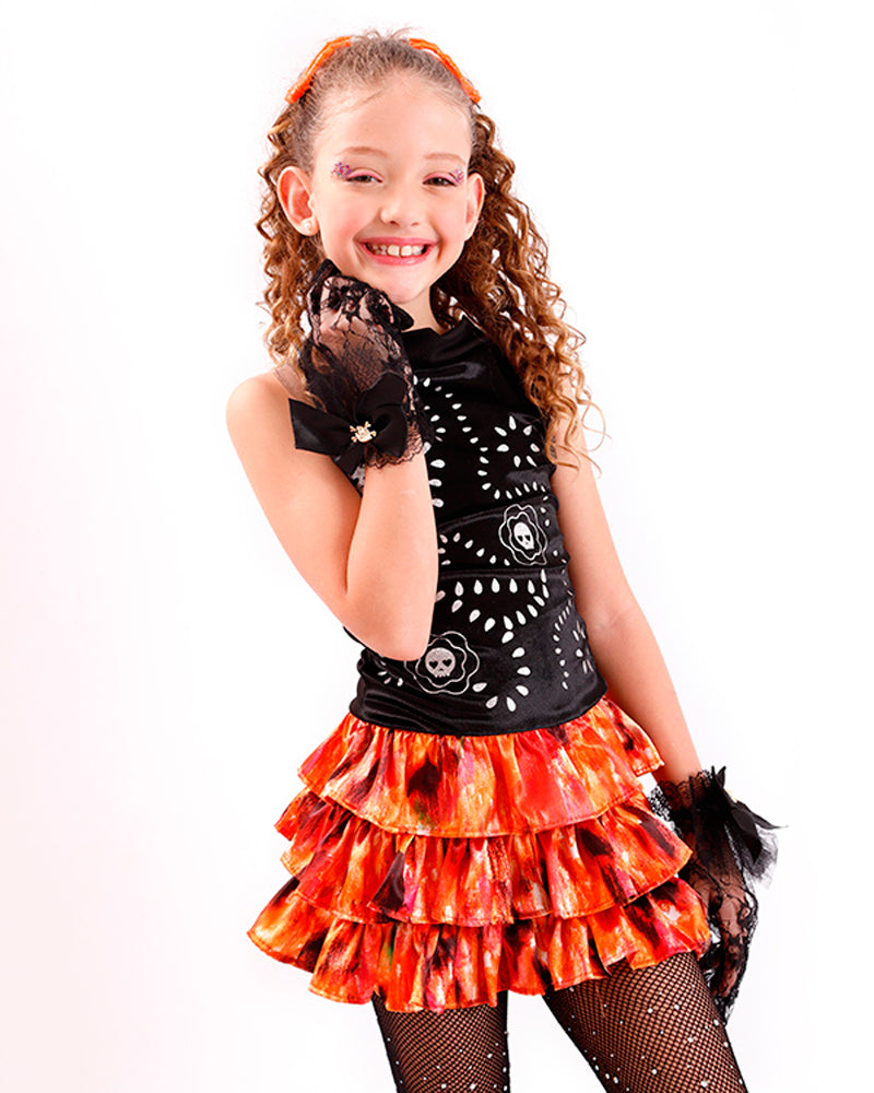 Fantasia Infantil Vestido Esqueleta Felicia