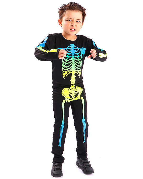 Fantasia Infantil Esqueleto Lex Neon
