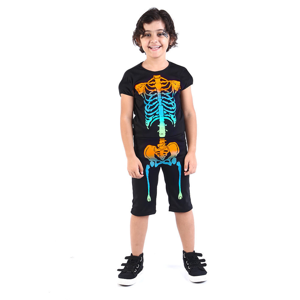 Fantasia  Infantil Esqueleto Mex Neon