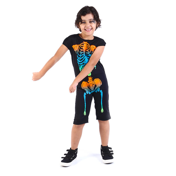 Fantasia  Infantil Esqueleto Mex Neon