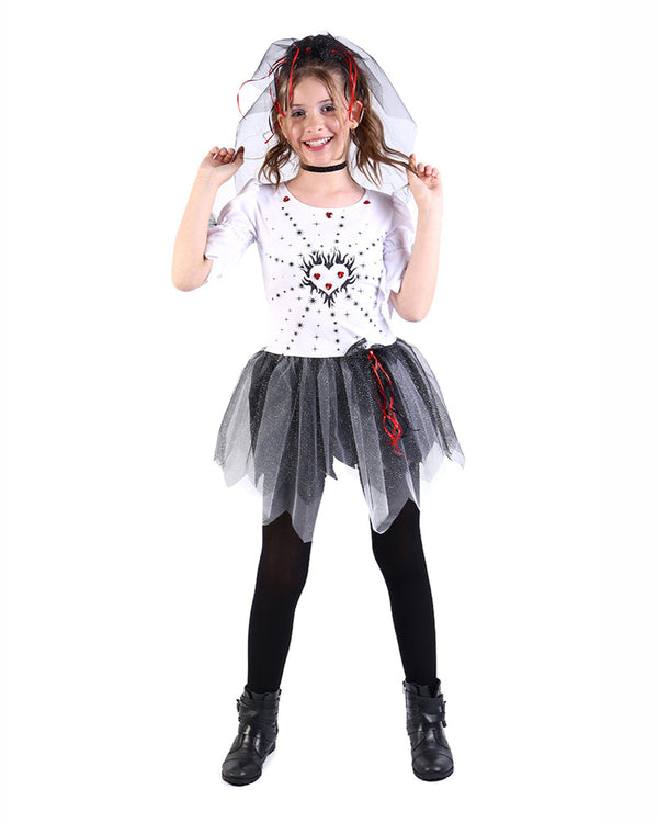 Fantasia Infantil Vestido Noiva Drácula Belinda