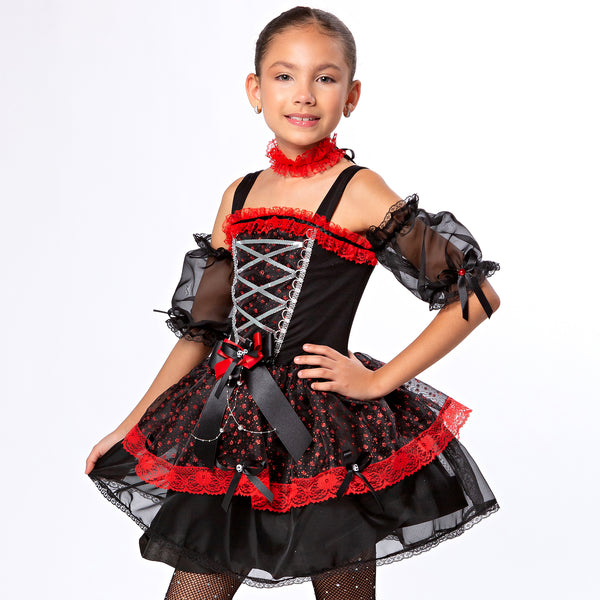 Fantasia Bruxa Carmila Luxo Infantil Wicked Halloween + Chapéu