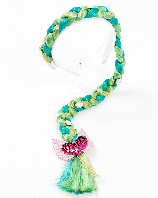 TIARA TRANÇA UNICORNIO-VERDE