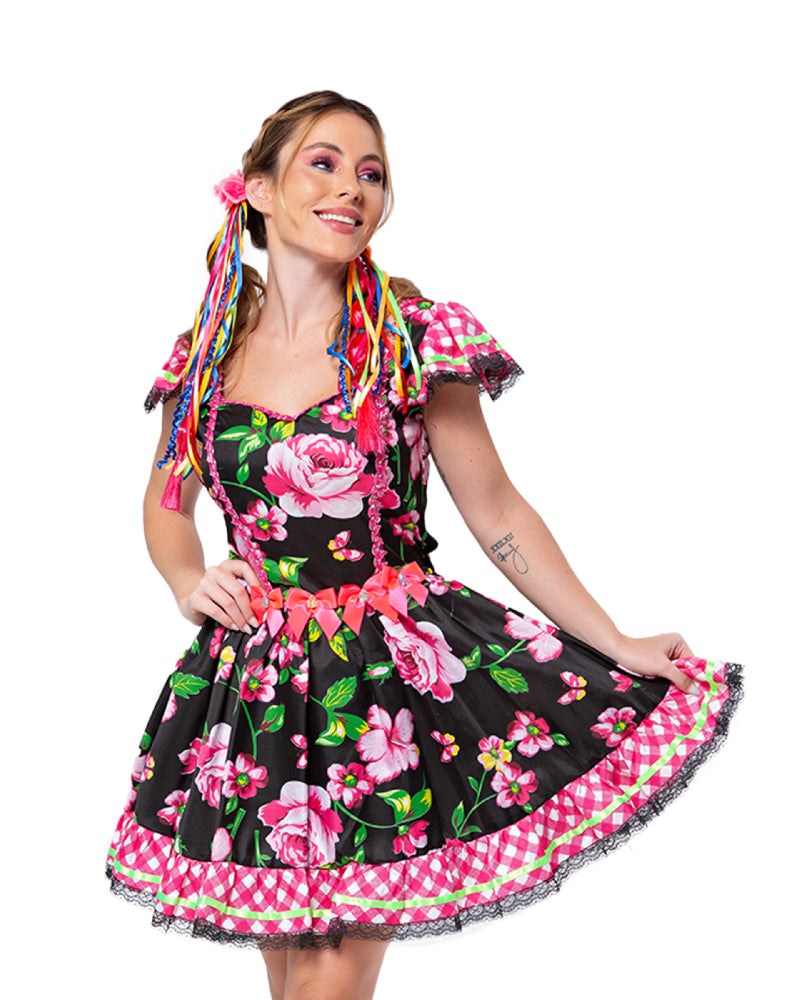 Vestido Junina Anis
