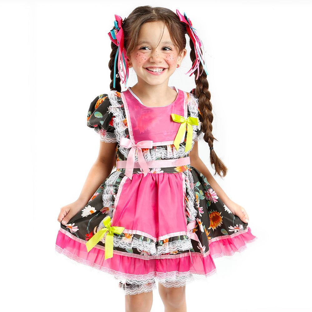Vestido Caipira Infantil Festa Junina – Cores Sortidas