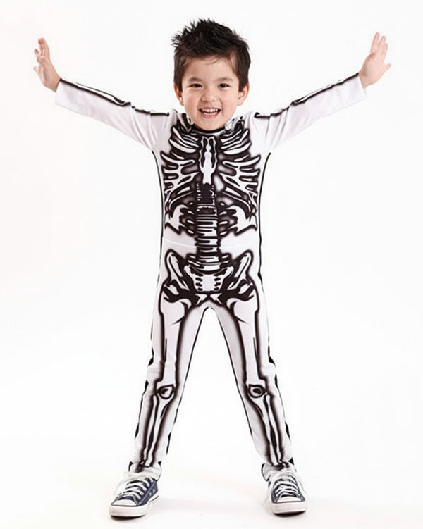 Macacão Esqueleto Lee Infantil Zumbi Caveira Halloween