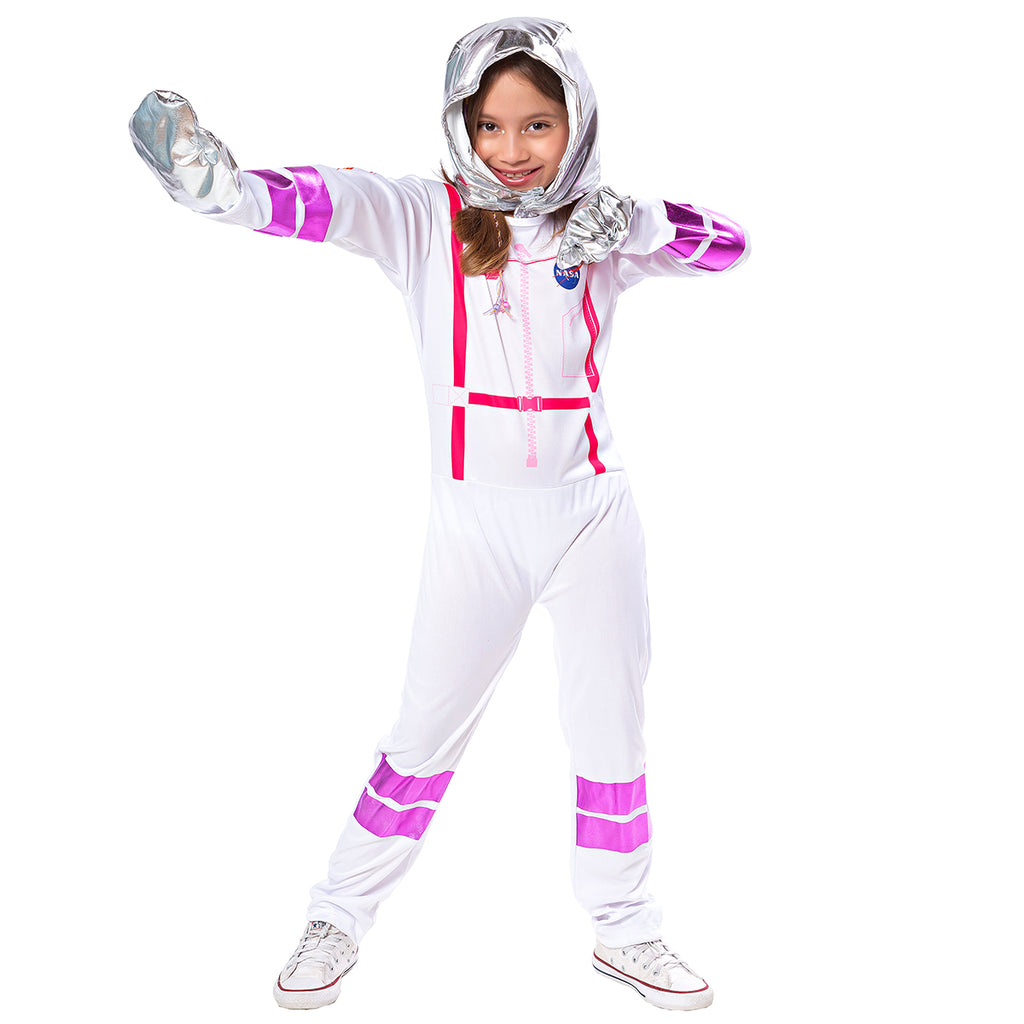 Fantasia Astronauta Luxo Infantil Menina Macacão Profissão