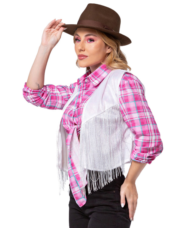 Colete Feminino com Franjas – Estilo Junino e Country