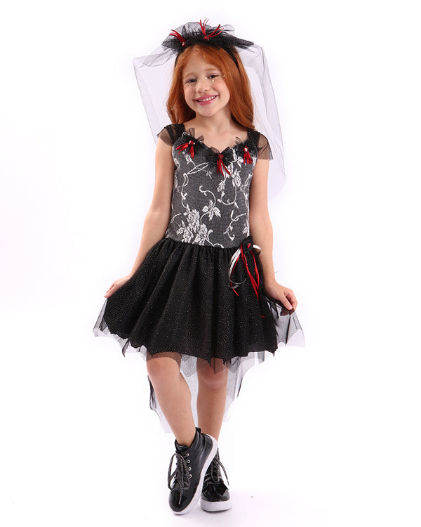 Fantasia Infantil Vestido Noiva Drácula Bekka
