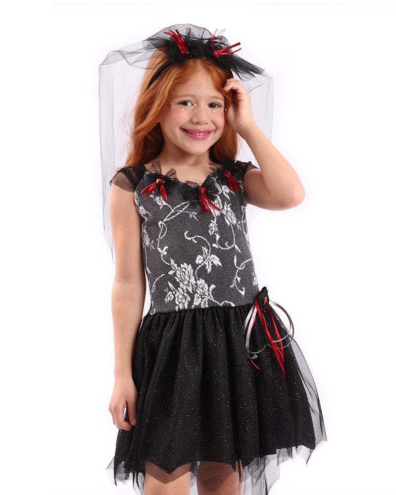 Fantasia Infantil Vestido Noiva Drácula Bekka